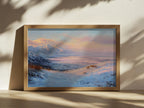 Denali National Park Winter Sunset Wall Art | Alaska Mountain Landscape Painting