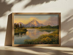 Oxbow Bend Spring Sunset Wall Art | Grand Teton National Park Wyoming Landscape Painting