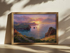 Channel Islands National Park Winter Sunset Wall Art | California Coastal Landscape Painting