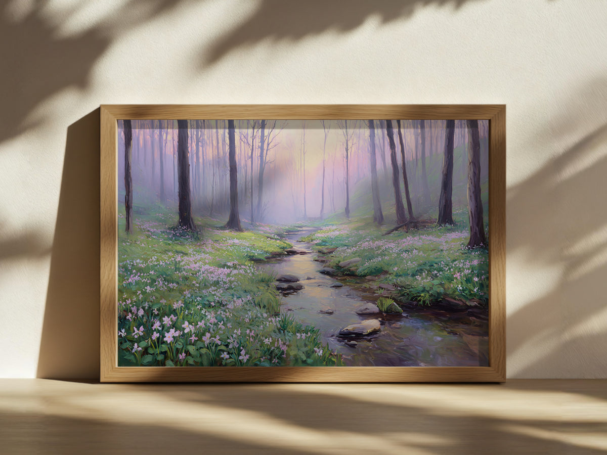 Cuyahoga Valley National Park Spring Sunrise Wall Art | Ohio River Landscape Painting