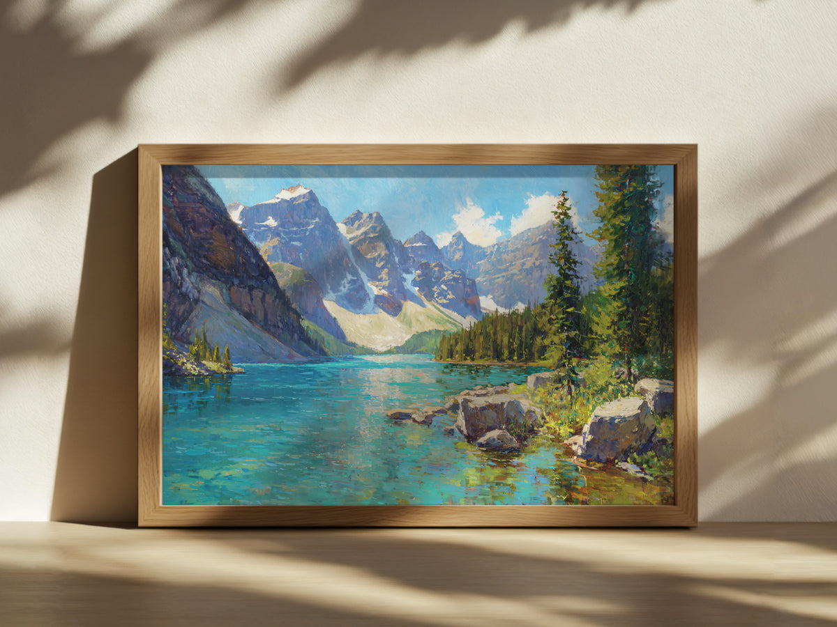 Moraine Lake Summer Wall Art | Banff National Park Canada Landscape Painting