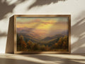 Great Smoky Mountains National Park Fall Sunset Wall Art | North Carolina Tennessee Landscape Painting