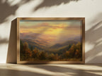 Great Smoky Mountains National Park Fall Sunset Wall Art | North Carolina Tennessee Landscape Painting