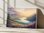 Waterton Lakes National Park Spring Sunset Wall Art | Canada Lakeside Painting