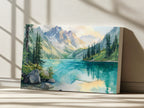Colchuck Lake Summer Sunrise Wall Art | Washington Lakeside Painting
