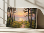 Lake Michigan Summer Sunrise Wall Art | Midwest Lakeside Landscape Painting