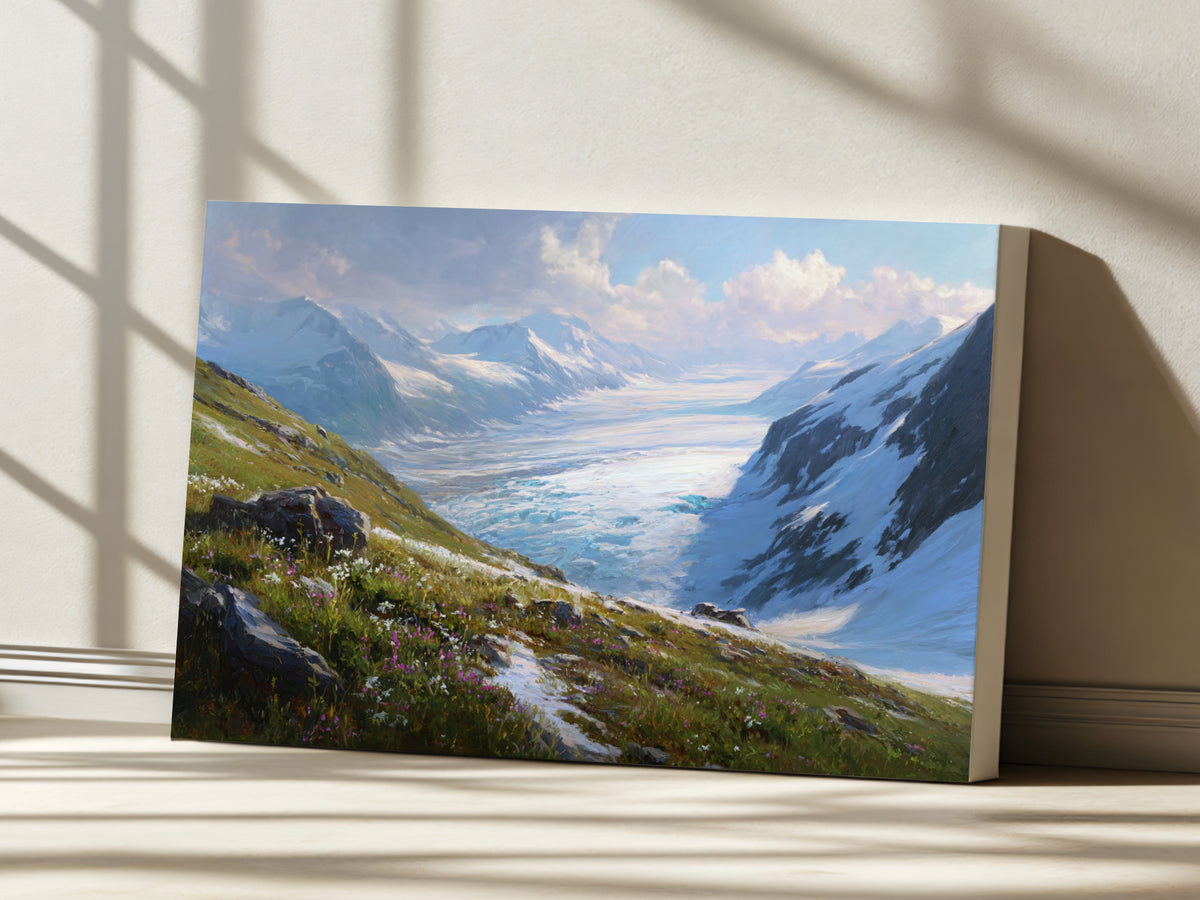 Harding Icefield Spring Wall Art | Kenai Fjords National Park Alaska Landscape Painting