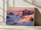 Badlands National Park Winter Sunset Wall Art | South Dakota Landscape Painting