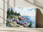 Acadia National Park Summer Wall Art | Maine Coastline Landscape Painting