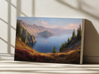 Crater Lake National Park Fall Sunrise Wall Art | Oregon Volcanic Landscape Painting