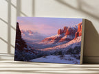 Sedona Winter Sunset Wall Art | Arizona Red Rock Landscape Painting