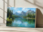 Stanley Lake Summer Wall Art | Idaho Sawtooth Mountain Landscape Painting