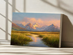Denali National Park Summer Sunset Wall Art | Alaska Mountain Landscape Painting