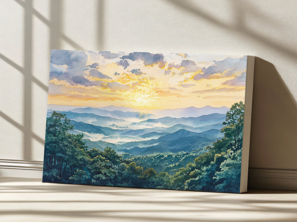 Shenandoah National Park Summer Sunset Wall Art | Virginia Blue Ridge Mountain Landscape Painting