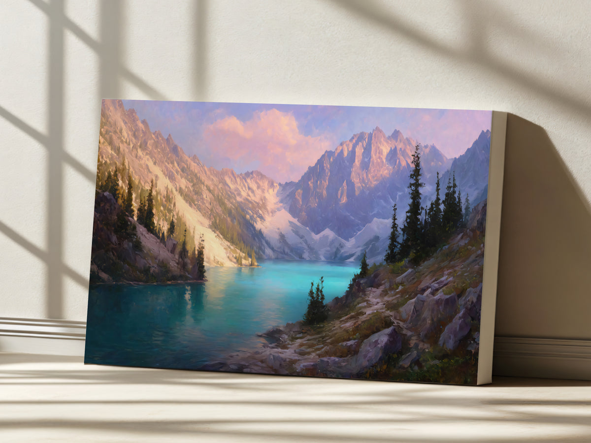Colchuck Lake Summer Sunrise Wall Art | Washington Landscape Painting
