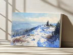 Mount Cadillac Winter Wall Art | Acadia National Park Maine Landscape Painting