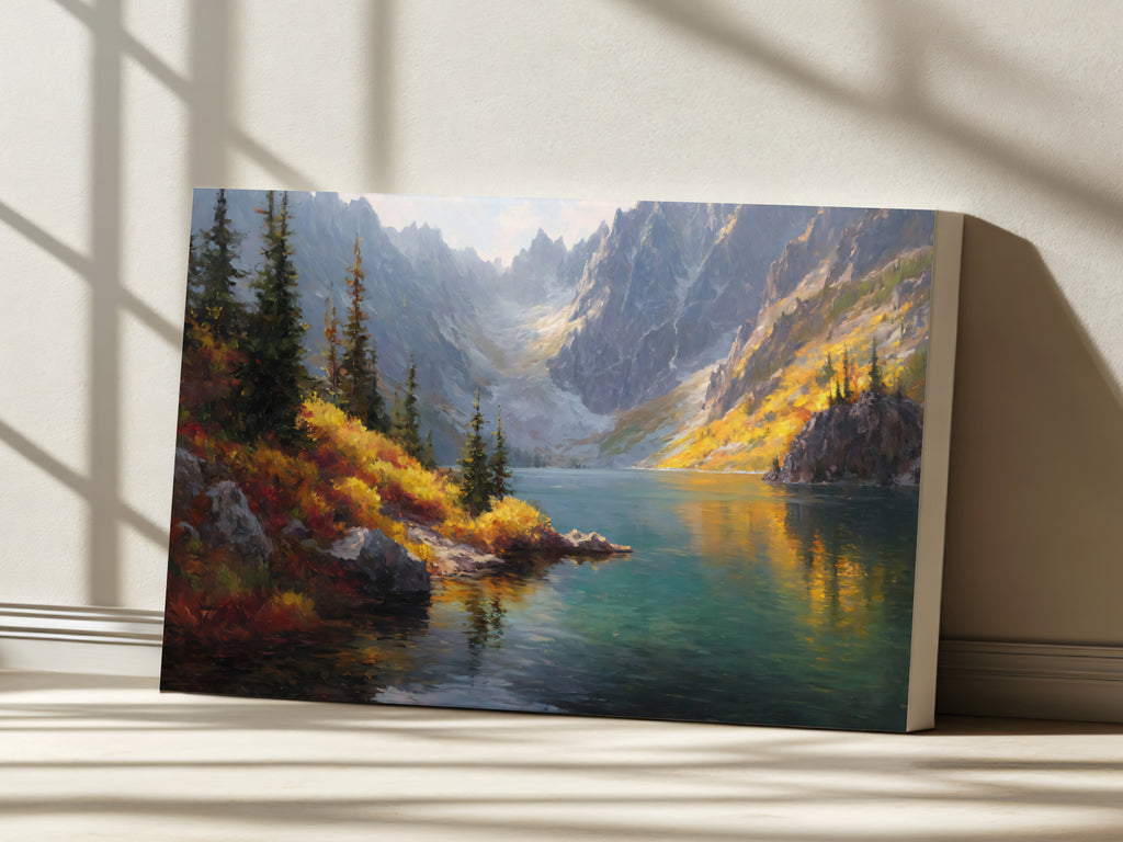 Colchuck Lake Fall Wall Art | Washington Landscape Painting
