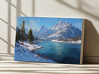 Stanley Lake Winter Wall Art | Idaho Sawtooth Mountain Landscape Painting