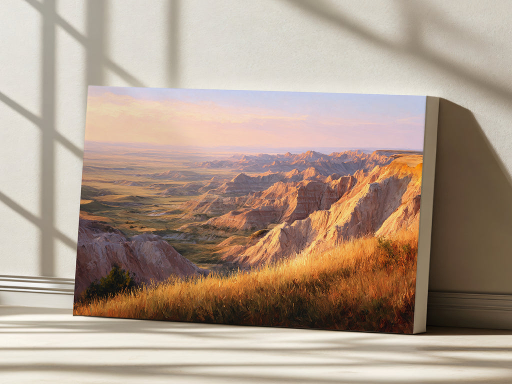Badlands National Park Fall Sunrise Wall Art | South Dakota Landscape Painting