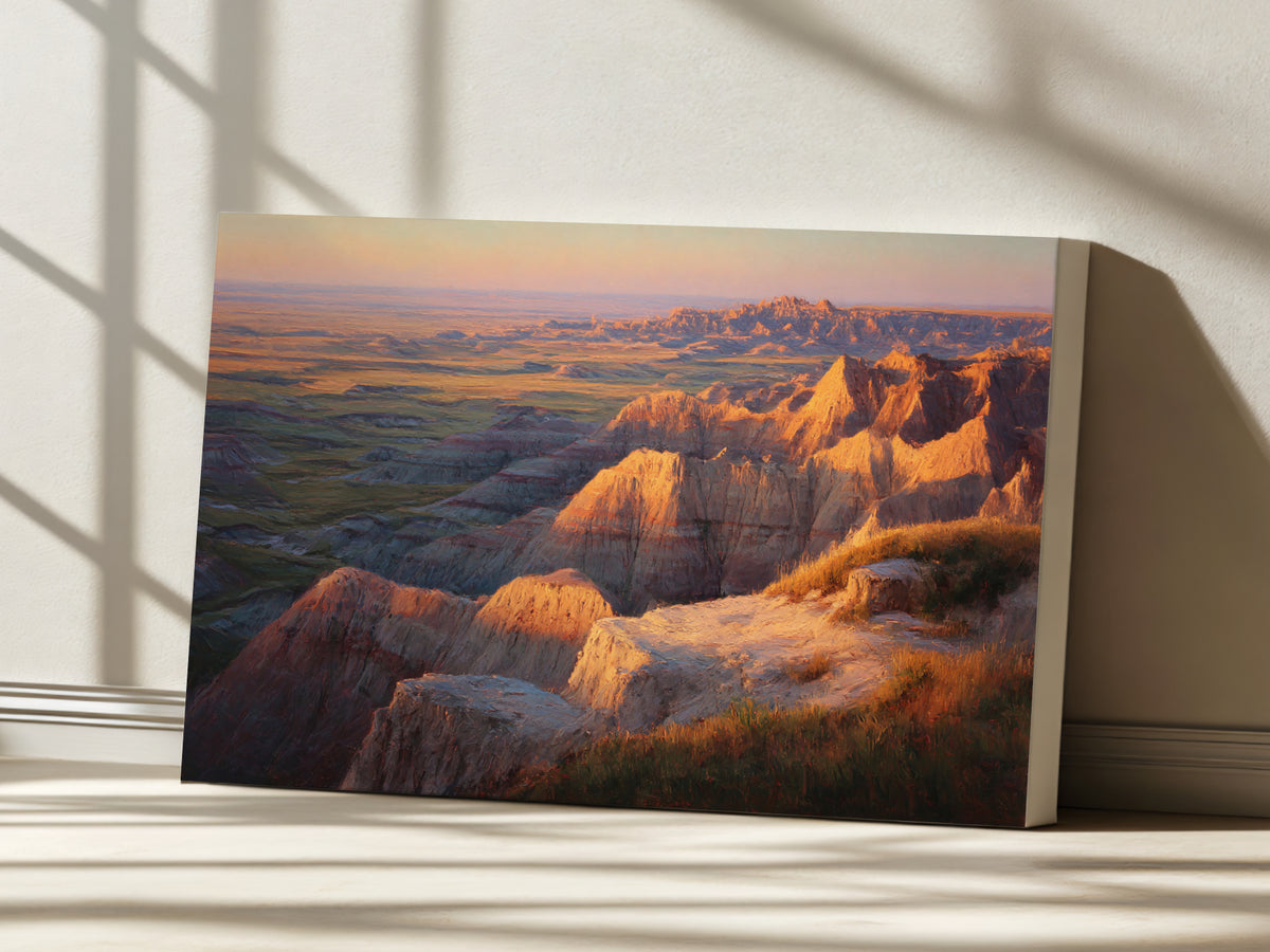 Badlands National Park Summer Sunrise Wall Art | South Dakota Landscape Painting