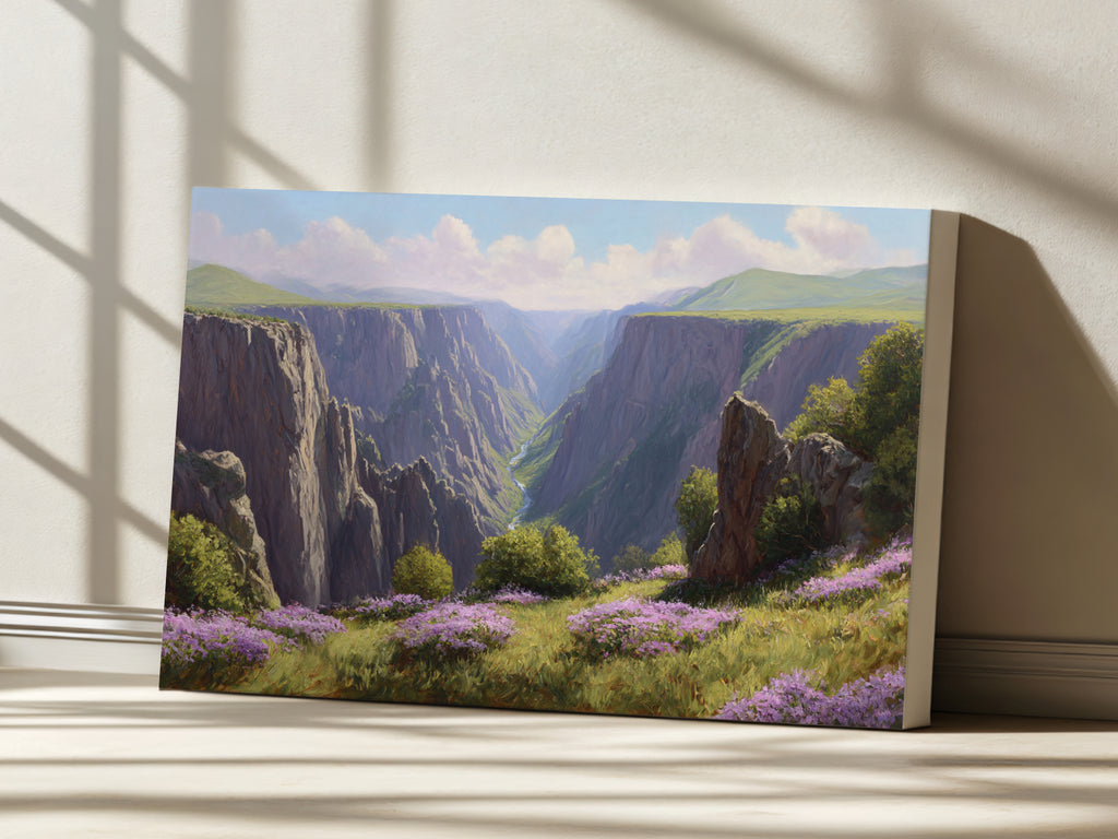 Black Canyon of the Gunnison National Park Spring Wall Art | Colorado Landscape Painting