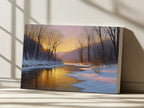 Cuyahoga Valley National Park Winter Sunset Wall Art | Ohio River Landscape Painting