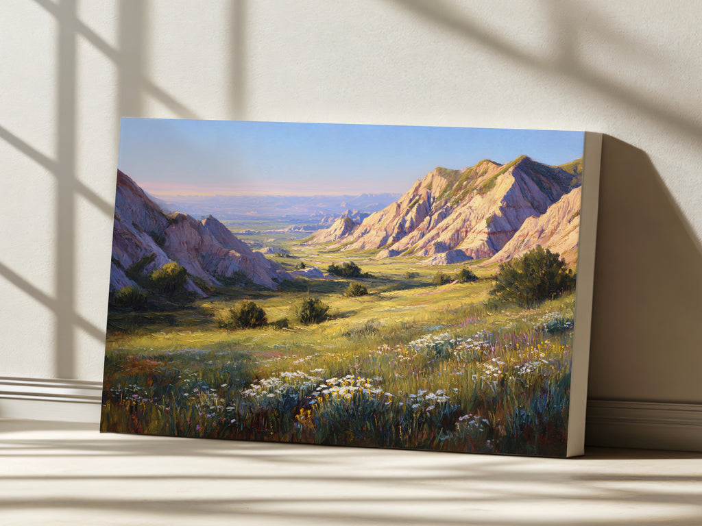 Badlands National Park Spring Wall Art | South Dakota Landscape Painting