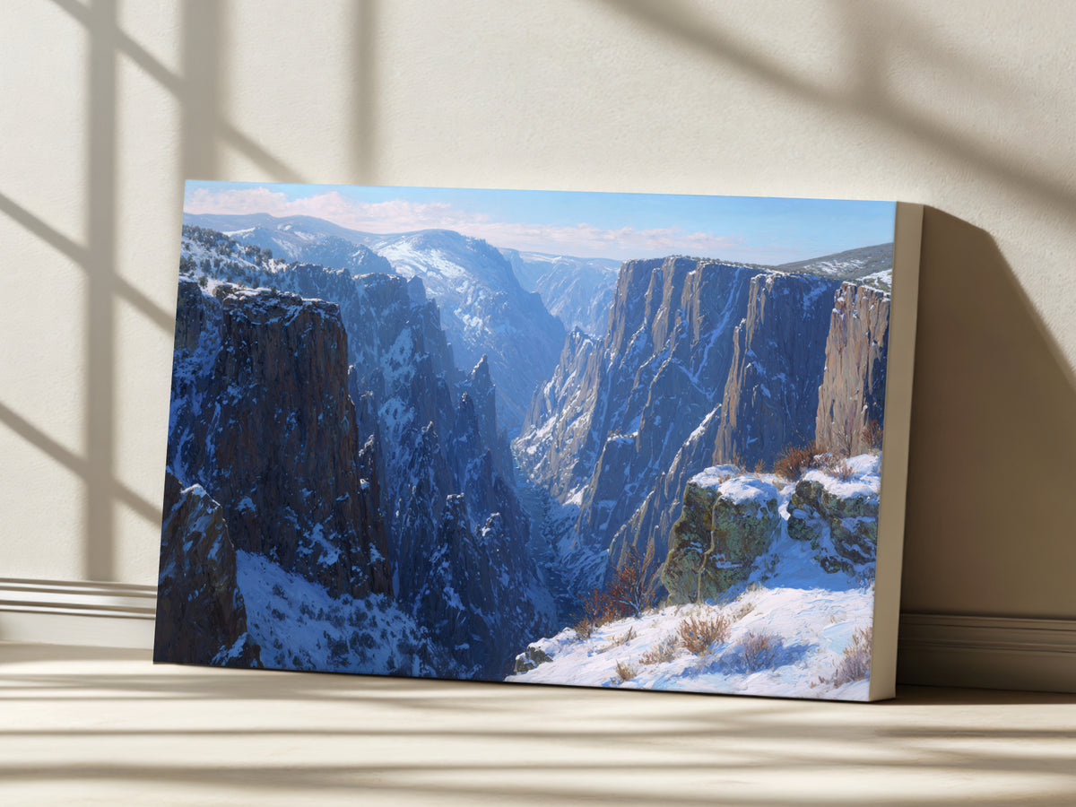 Black Canyon of the Gunnison National Park Winter Wall Art | Colorado Landscape Painting