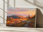 Mount Cadillac Fall Sunrise Wall Art | Acadia National Park Maine Landscape Painting