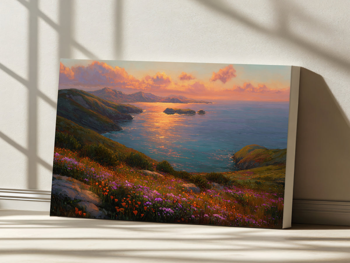 Channel Islands National Park Spring Sunset Wall Art | California Coastal Landscape Painting