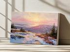 Mount Cadillac Winter Sunrise Wall Art | Acadia National Park Maine Landscape Painting