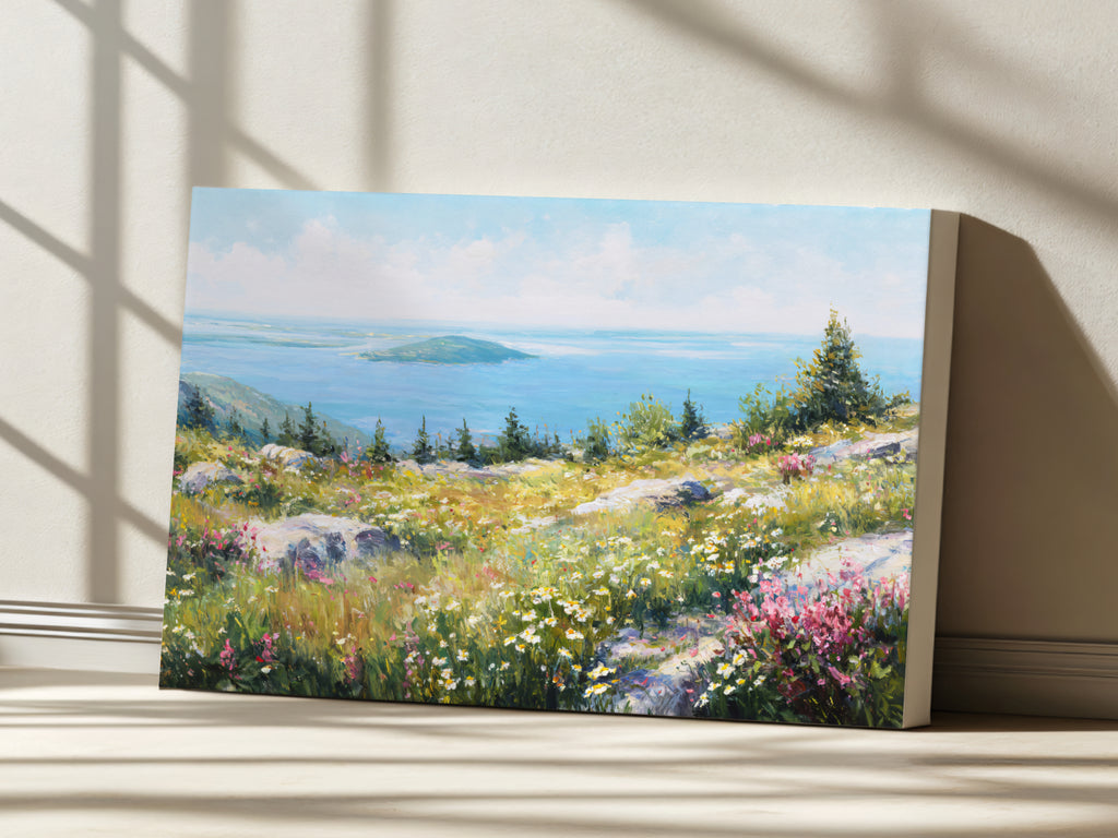 Mount Cadillac Spring Wall Art | Acadia National Park Maine Landscape Painting