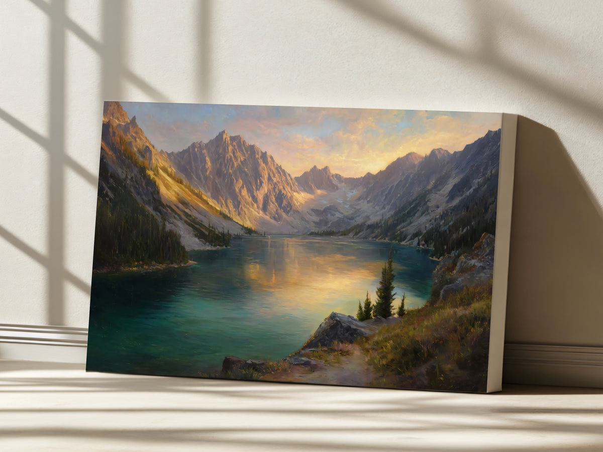 Colchuck Lake Summer Sunset Wall Art | Washington Landscape Painting