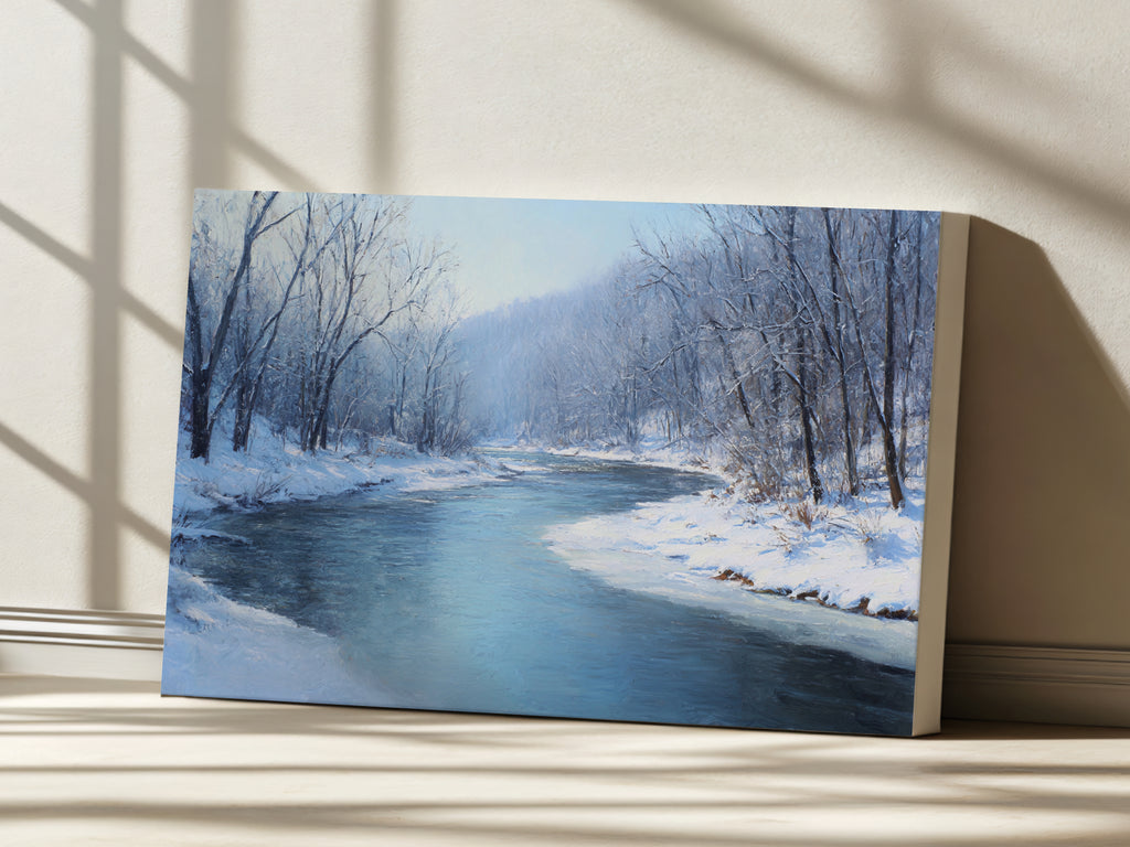 Cuyahoga Valley National Park Winter Wall Art | Ohio River Landscape Painting