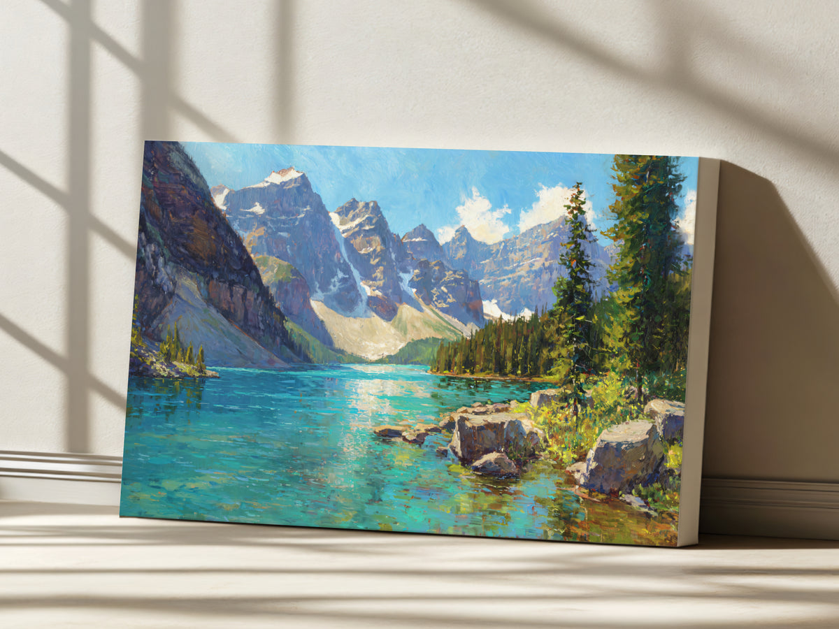 Moraine Lake Summer Wall Art | Banff National Park Canada Landscape Painting