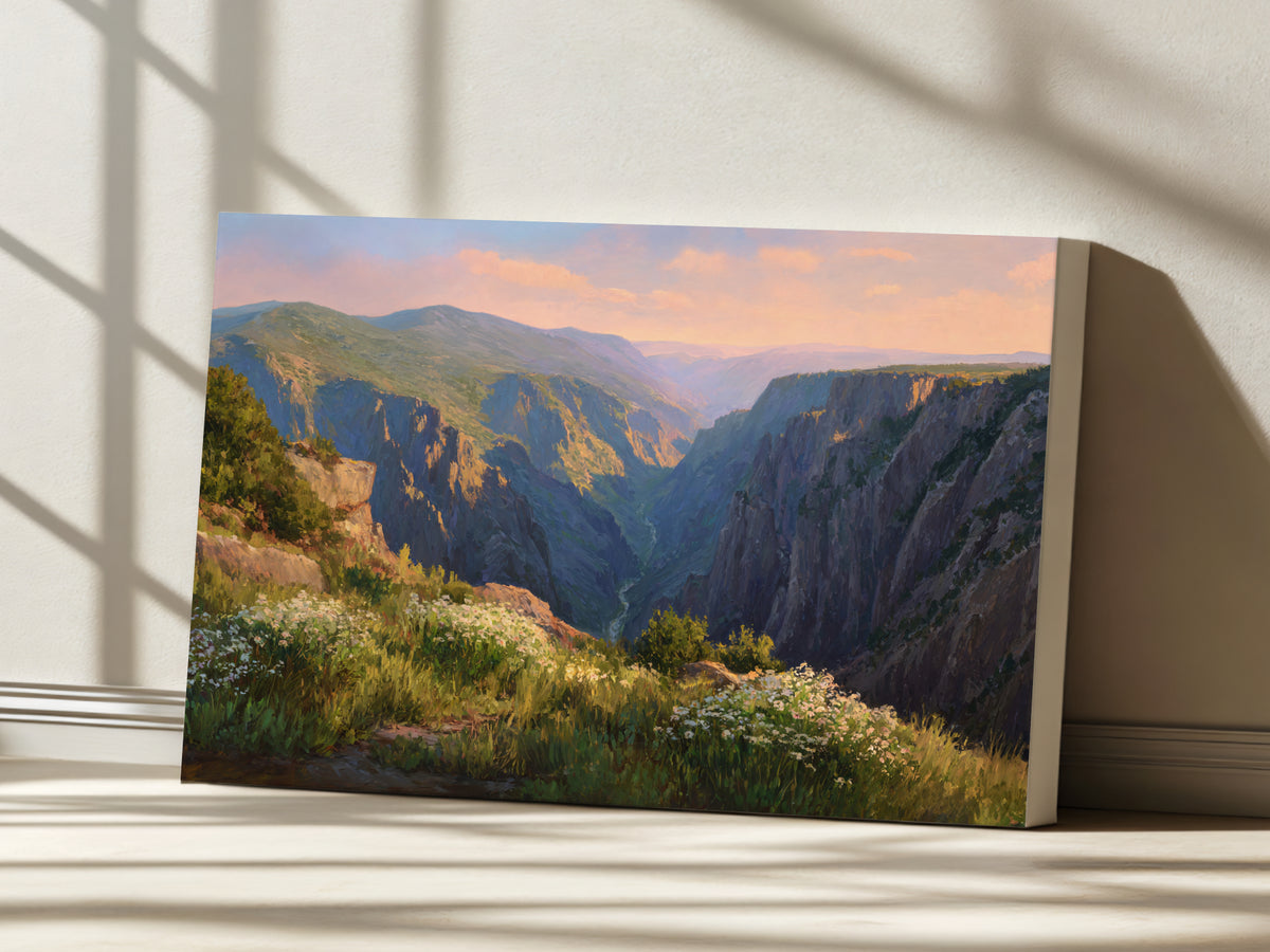 Black Canyon of the Gunnison National Park Spring Sunrise Wall Art | Colorado Landscape Painting