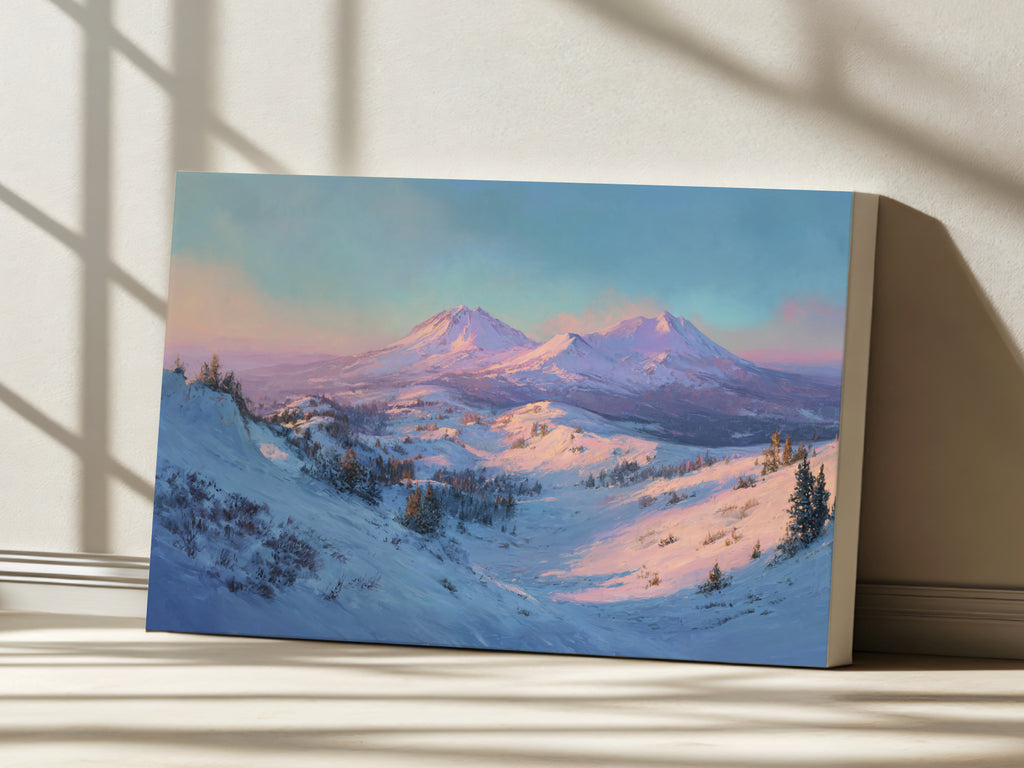Lassen Volcanic National Park Winter Sunrise Wall Art | California Landscape Painting