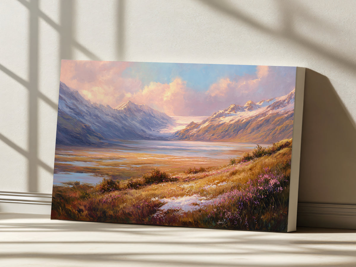 Harding Icefield Summer Sunset Wall Art | Kenai Fjords National Park Alaska Landscape Painting