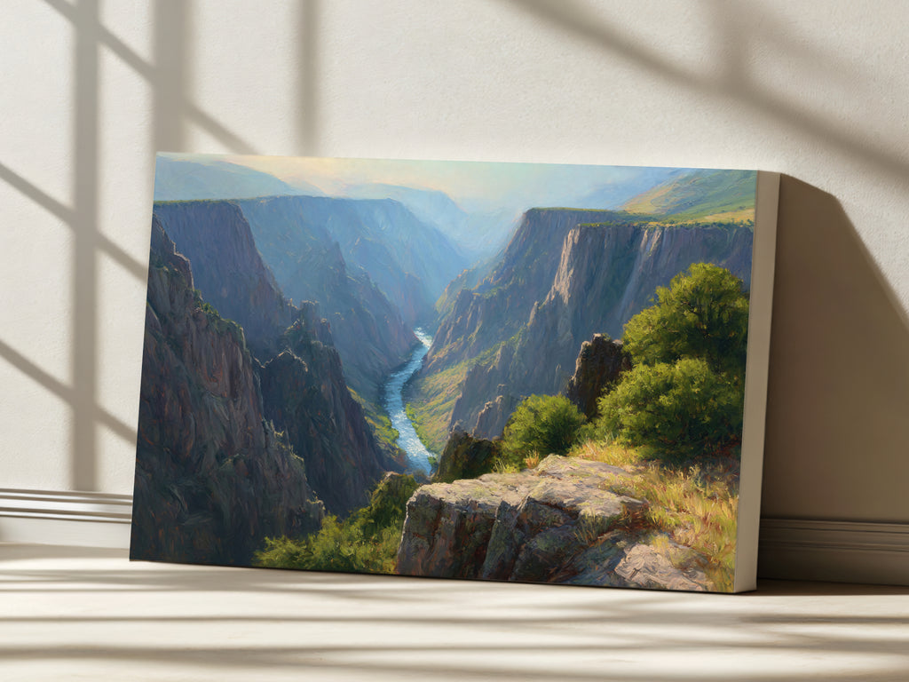 Black Canyon of the Gunnison National Park Summer Wall Art | Colorado Landscape Painting