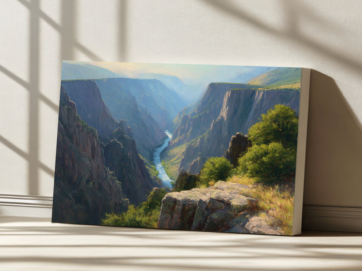 Black Canyon of the Gunnison National Park Summer Wall Art | Colorado Landscape Painting