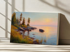 Lake Superior Summer Sunset Wall Art | Minnesota Lakeside Landscape Painting