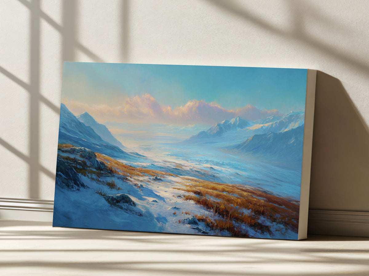 Harding Icefield Fall Sunrise Wall Art | Kenai Fjords National Park Alaska Landscape Painting