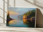 Lake Superior Summer Sunrise Wall Art | Minnesota Coastal Landscape Painting