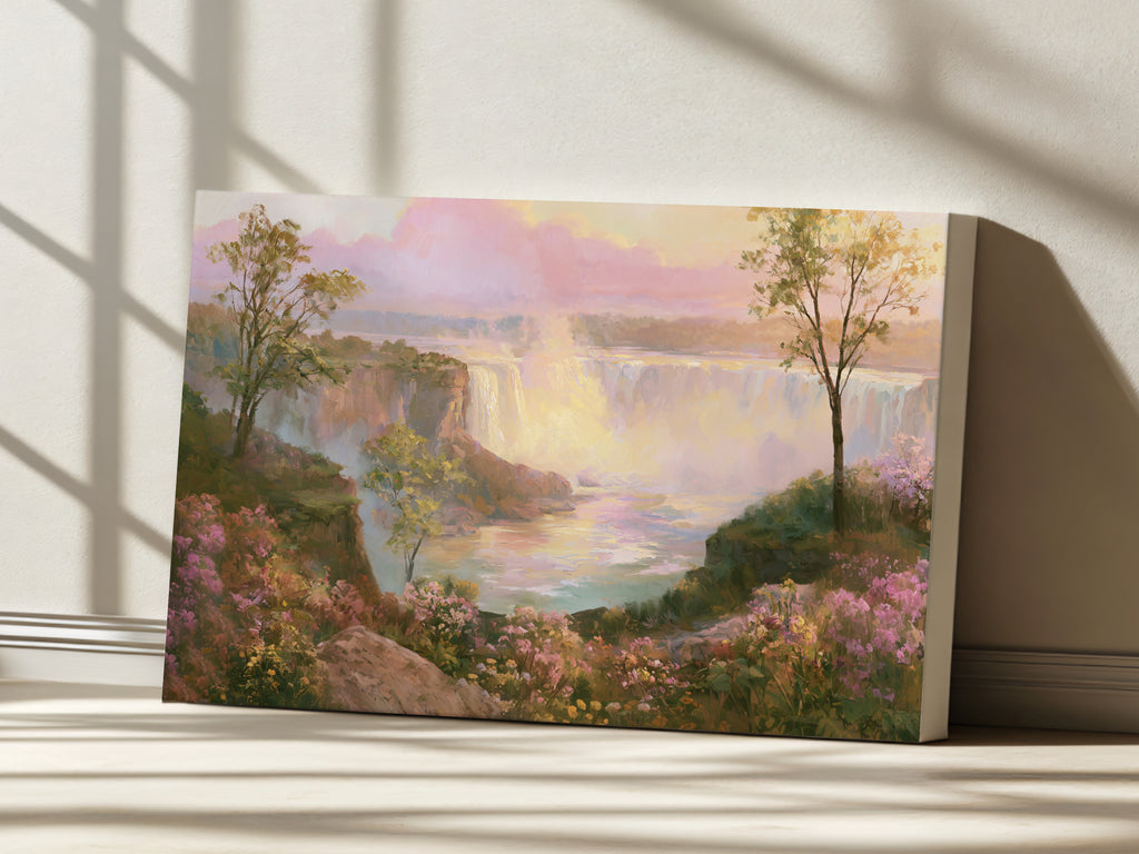 Niagara Falls Spring Sunrise Wall Art | Canada New York Landscape Painting