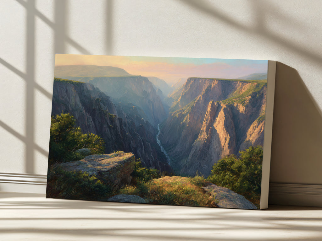 Black Canyon of the Gunnison National Park Summer Sunrise Wall Art | Colorado Landscape Painting