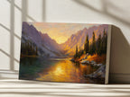 Colchuck Lake Fall Sunset Wall Art | Washington Landscape Painting