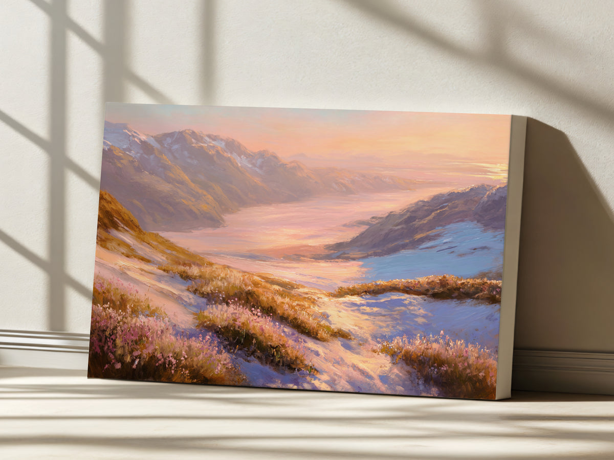 Harding Icefield Spring Sunset Wall Art | Kenai Fjords National Park Alaska Landscape Painting