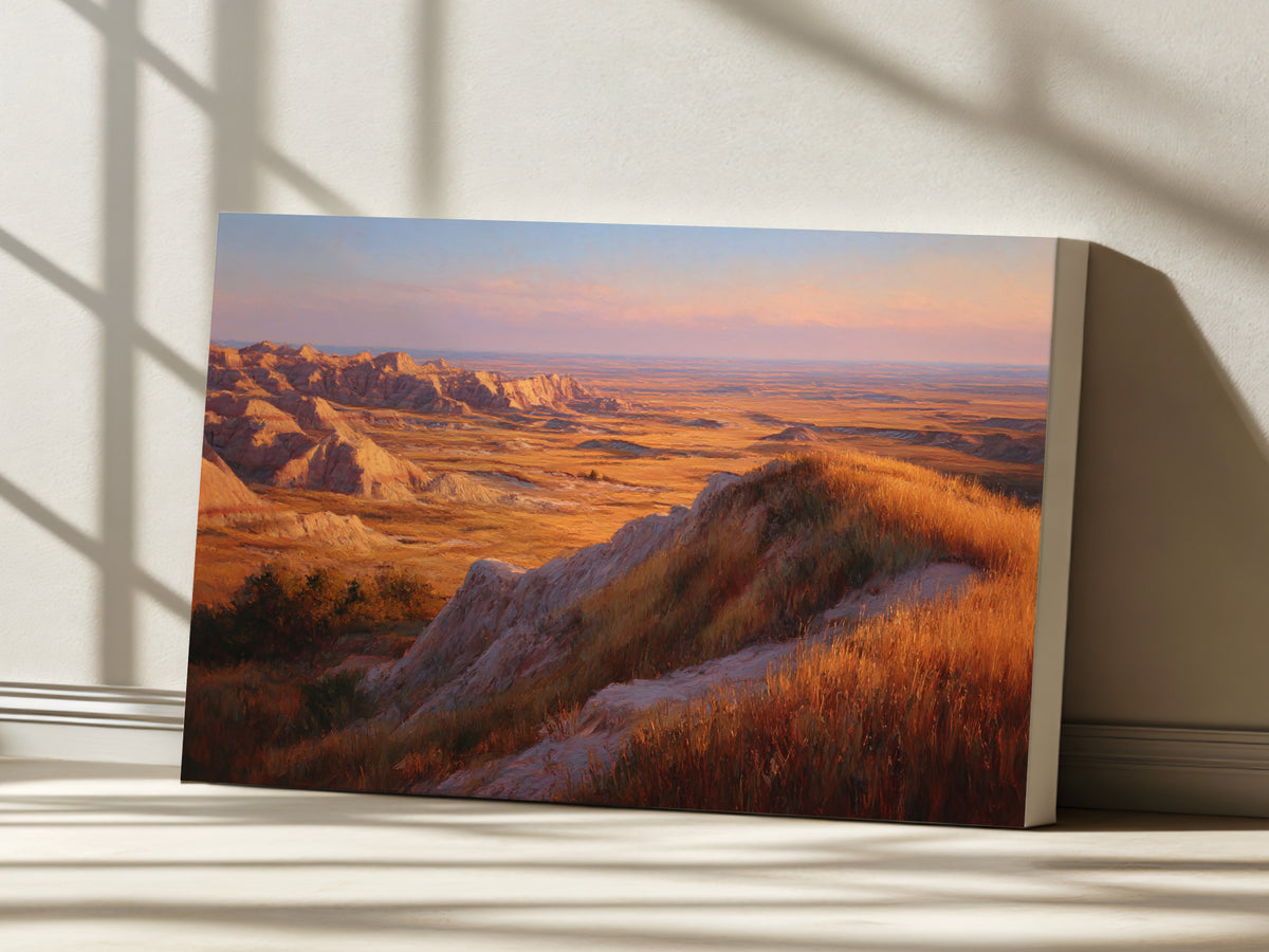 Badlands National Park Fall Sunset Wall Art | South Dakota Landscape Painting