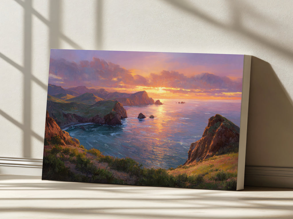 Channel Islands National Park Winter Sunset Wall Art | California Coastal Landscape Painting