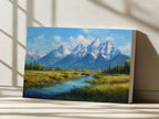 Grand Teton National Park Summer Wall Art | Wyoming Mountain Landscape Painting